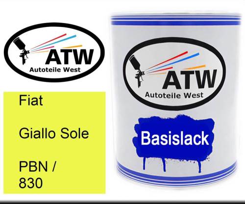 Fiat, Giallo Sole, PBN / 830: 1L Lackdose, von ATW Autoteile West.